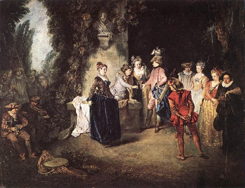 WATTEAU, Antoine The French Comedy Spain oil painting art